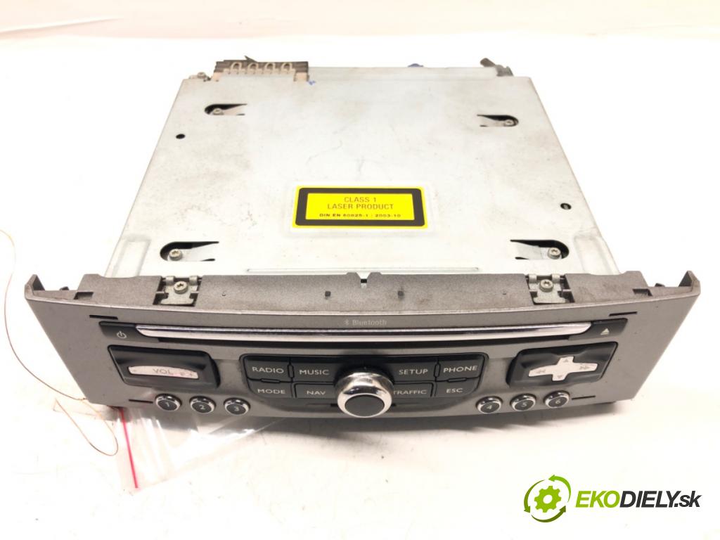 PEUGEOT 308 I (4A_, 4C_) 2007 - 2016    1.6 HDi 66 kW [90 KM] olej napędowy 2007 - 2014  RADIO Navigácia 96661987XH (Audio zariadenia)