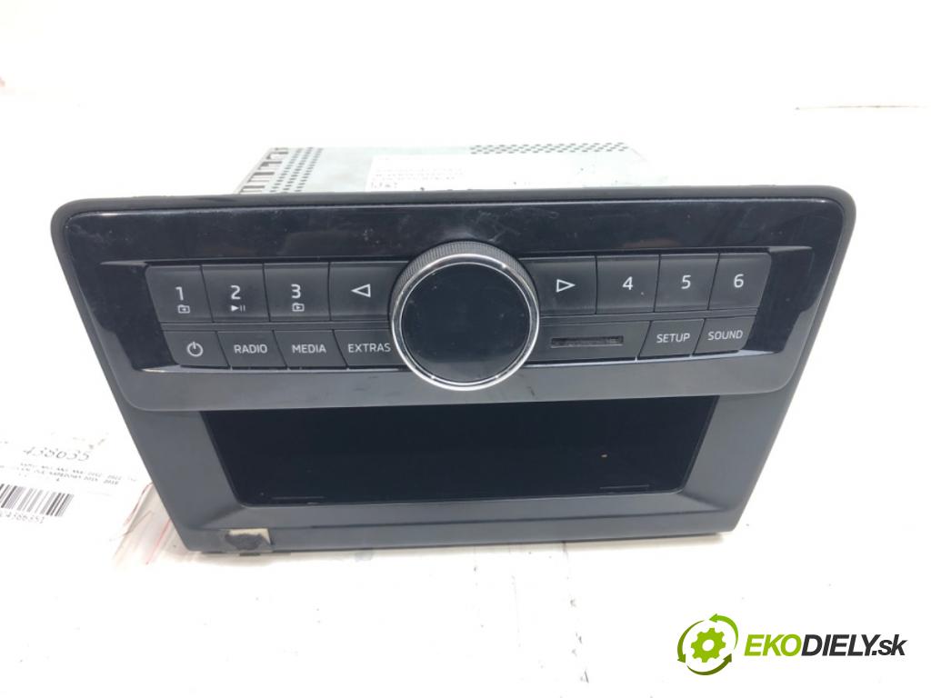 SKODA RAPID (NH3, NK3, NK6) 2012 - 2022    1.6 TDI 85 kW [115 KM] olej napędowy 2015 - 2019  RADIO 5JA035872B (Audio zariadenia)