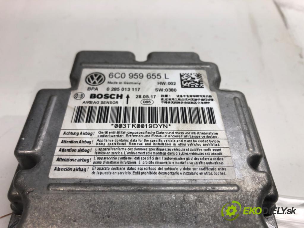 SKODA RAPID (NH3, NK3, NK6) 2012 - 2022    1.6 TDI 85 kW [115 KM] olej napędowy 2015 - 2019  senzor airbag 6C0959655L (Snímače)