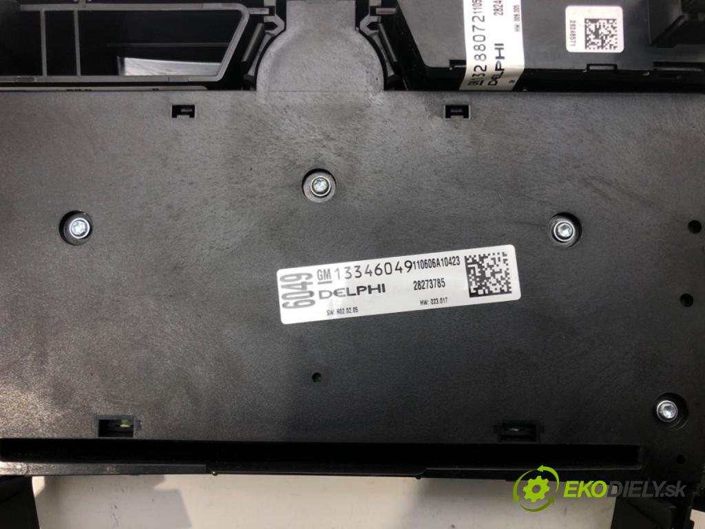 OPEL ASTRA J (P10) 2009 - 2015    1.3 CDTI (68) 70 kW [95 KM] olej napędowy 2009 - 2  Panel ovládania radia 13346049 (Prepínače, spínače, tlačidlá a ovládače kúrenia)