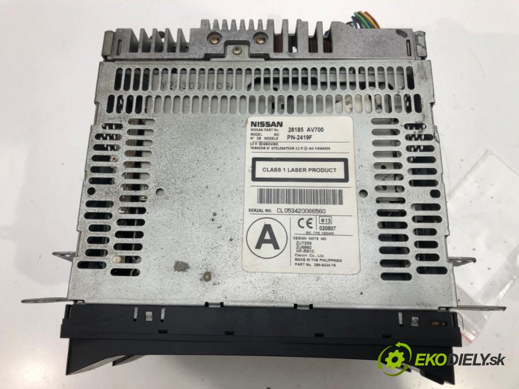 NISSAN PRIMERA (P12) 2002 - 2022    1.9 dCi 88 kW [120 KM] olej napędowy 2003 - 2007  Menič CD 28185-AV700 (CD meniče)