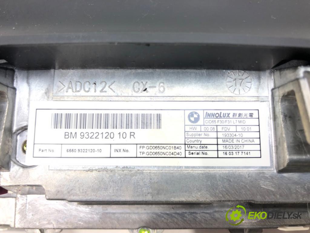BMW 3 Gran Turismo (F34) 2012 - 2022    318 d 105 kW [143 KM] olej napędowy 2013 - 2015  Dislpej 9322120 (Prístrojové dosky, displeje)