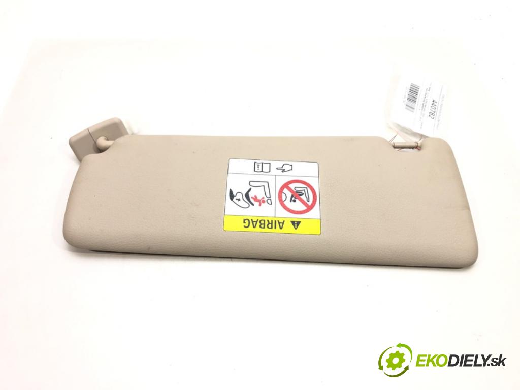 BMW 3 Gran Turismo (F34) 2012 - 2022    318 d 105 kW [143 KM] olej napędowy 2013 - 2015  Clona slnečná pravá  (Ostatné)