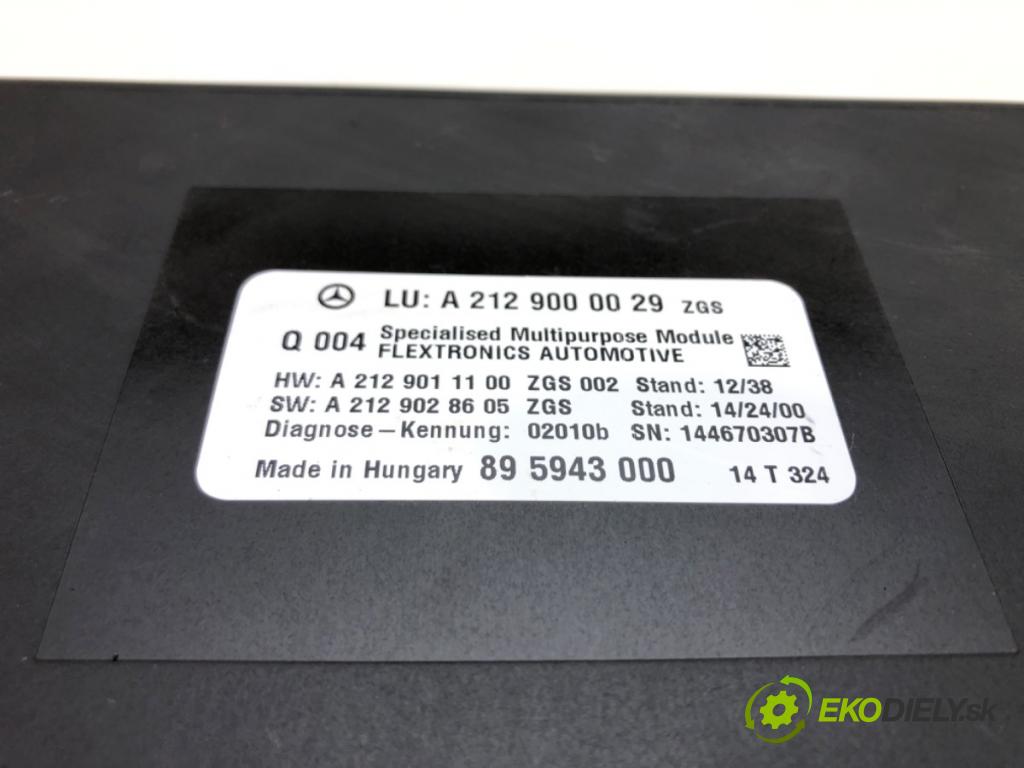 MERCEDES-BENZ KLASA E T-Model (S212) 2009 - 2016    E 200 CDI / BlueTEC (212.205, 212.206) 100 kW [136  Modul Riadiaca jednotka A2129000029 (Ostatné)