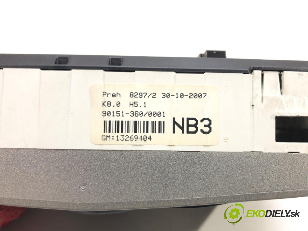 OPEL ASTRA H (A04) 2004 - 2014    1.4 (L48) 66 kW [90 KM] benzyna 2004 - 2010  Panel ovládania kúrenia 13269404 (Prepínače, spínače, tlačidlá a ovládače kúrenia)