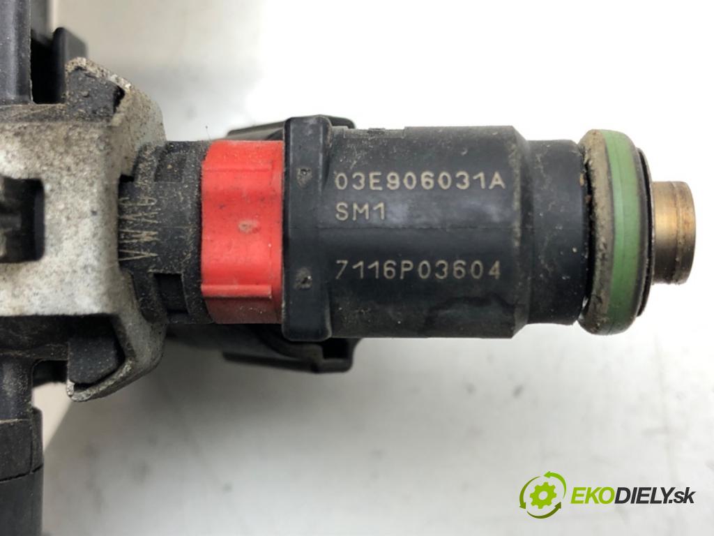 SEAT IBIZA III (6L1) 2002 - 2009    1.2 47 kW [64 KM] benzyna 2002 - 2006  Lišta vstrekovacia Vstrekovacie ventily 03E133320A (Vstrekovacie lišty)