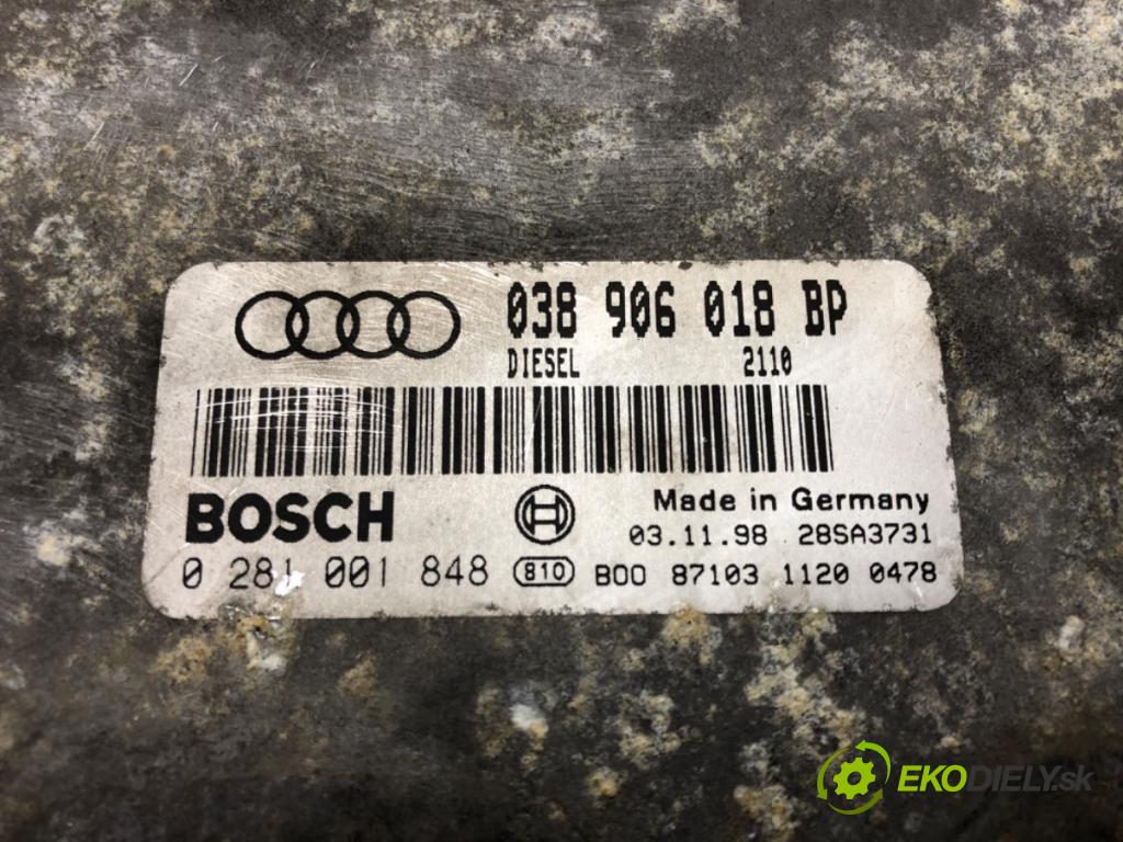 AUDI A3 (8L1) 1996 - 2006    1.9 TDI 81 kW [110 KM] olej napędowy 1997 - 2001  riadiaca jednotka Motor 038906018BP (Riadiace jednotky)