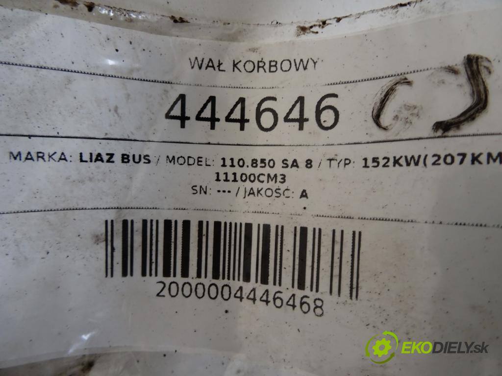 LIAZ 110.850 SA 8    152kW(207KM) 11100cm3  Kardaň, hriadeľ KLIKA:  (Ostatné)