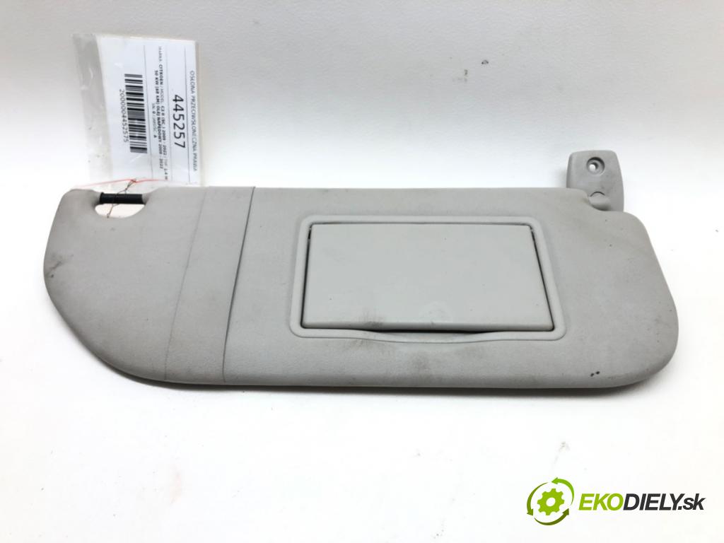 CITROEN C3 II (SC_) 2009 - 2022    1.4 HDi 70 50 kW [68 KM] olej napędowy 2009 - 2022  Clona slnečná pravá  (Ostatné)