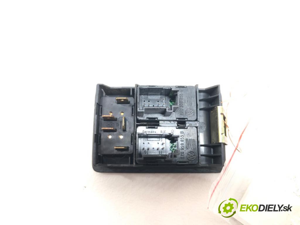 VW POLO (6N2) 1999 - 2001    1.0 37 kW [50 KM] benzyna 1999 - 2001  Prepínač okien 6N0959549A (Prepínače, spínače, tlačidlá a ovládače kúrenia)