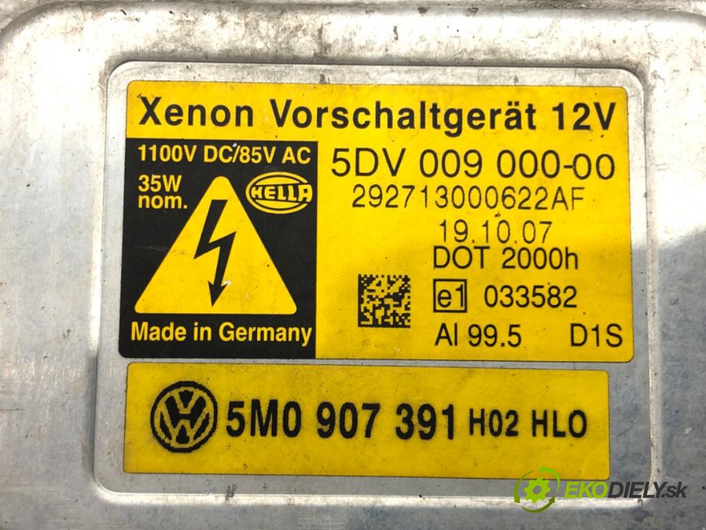 VW TOUAREG (7LA, 7L6, 7L7) 2002 - 2013    3.0 V6 TDI 165 kW [225 KM] olej napędowy 2004 - 20  Menič XENON 5M0907391 (Riadiace jednotky xenónu)