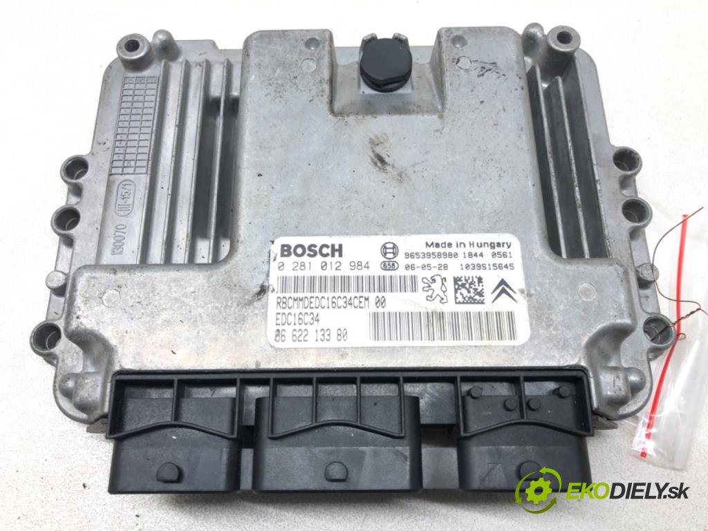 PEUGEOT 407 (6D_) 2004 - 2011    1.6 HDi 110 (6D9HZC, 6D9HYC) 80 kW [109 KM] olej n  riadiaca jednotka Motor 0281012984 (Riadiace jednotky)