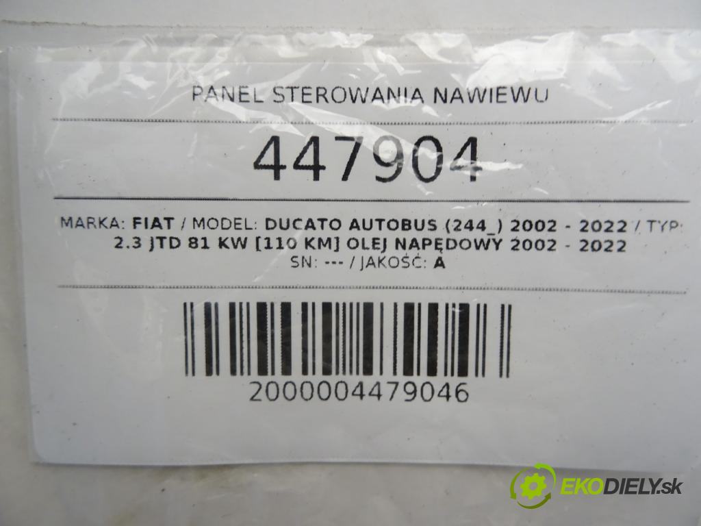 FIAT DUCATO Autobus (244_) 2002 - 2022    2.3 JTD 81 kW [110 KM] olej napędowy 2002 - 2022  Panel ovládania kúrenia  (Prepínače, spínače, tlačidlá a ovládače kúrenia)