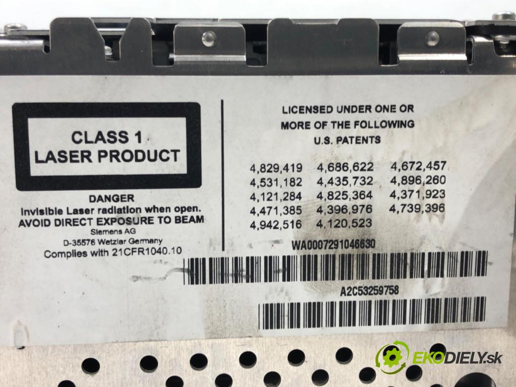 BMW 5 (E60) 2001 - 2010    520 d 120 kW [163 KM] olej napędowy 2005 - 2009  RADIO 9159022 (Audio zariadenia)