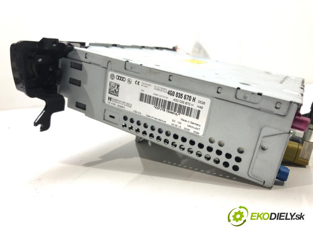 AUDI A6 C7 (4G2, 4GC) 2010 - 2018    3.0 TDI 150 kW [204 KM] olej napędowy 2010 - 2018  RADIO 4G0035670H (Audio zariadenia)