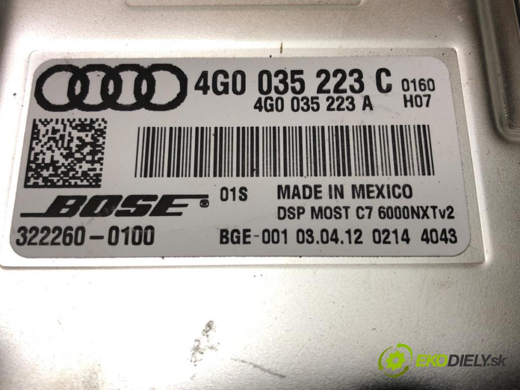 AUDI A6 C7 (4G2, 4GC) 2010 - 2018    3.0 TDI 150 kW [204 KM] olej napędowy 2010 - 2018  Zosilňovač 4G0035223C (Zosilňovače)