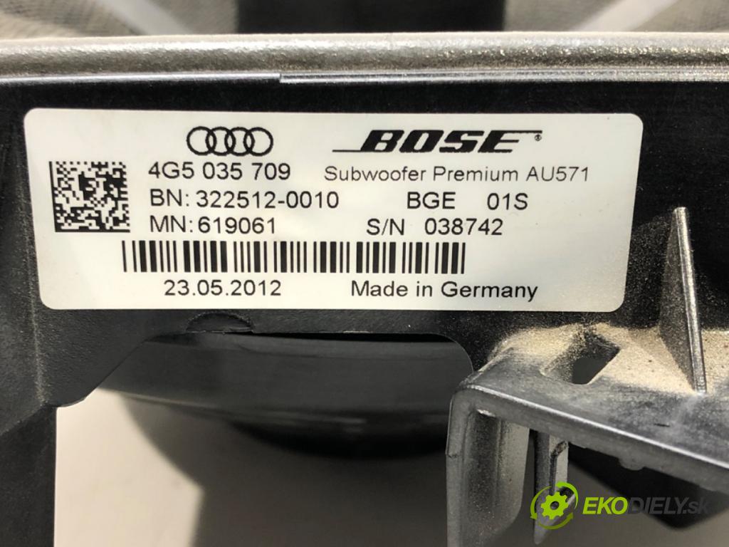 AUDI A6 C7 (4G2, 4GC) 2010 - 2018    3.0 TDI 150 kW [204 KM] olej napędowy 2010 - 2018  subwoofer 4G5035709 (Audio zariadenia)