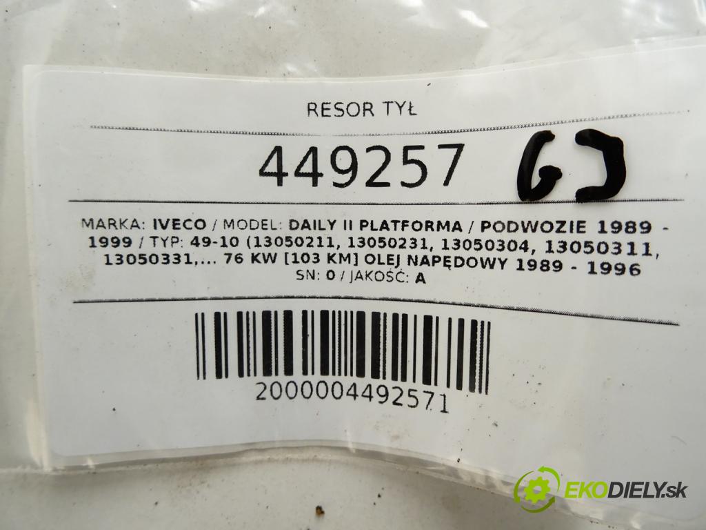 IVECO DAILY II Platforma / podwozie 1989 - 1999    49-10 (13050211, 13050231, 13050304, 13050311, 130  Listové pero zad