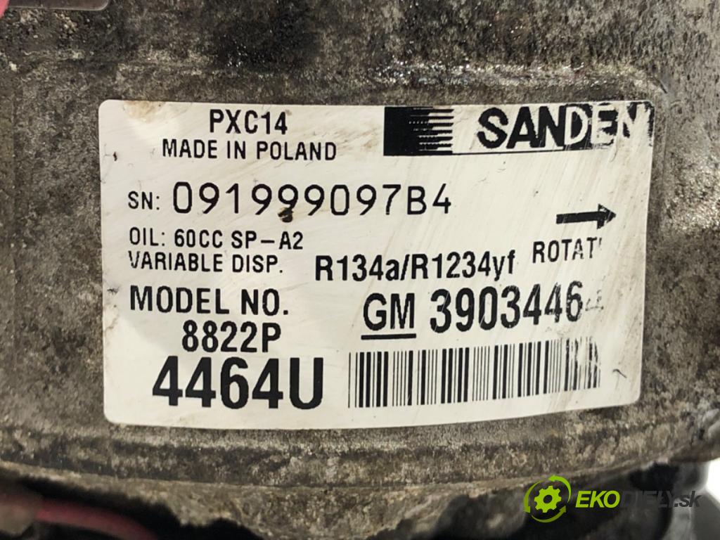 OPEL ASTRA K Sports Tourer (B16) 2015 - 2022    1.6 CDTi (35) 100 kW [136 KM] olej napędowy 2015 -  kompresor klimatizace 3903446 (Kompresory)