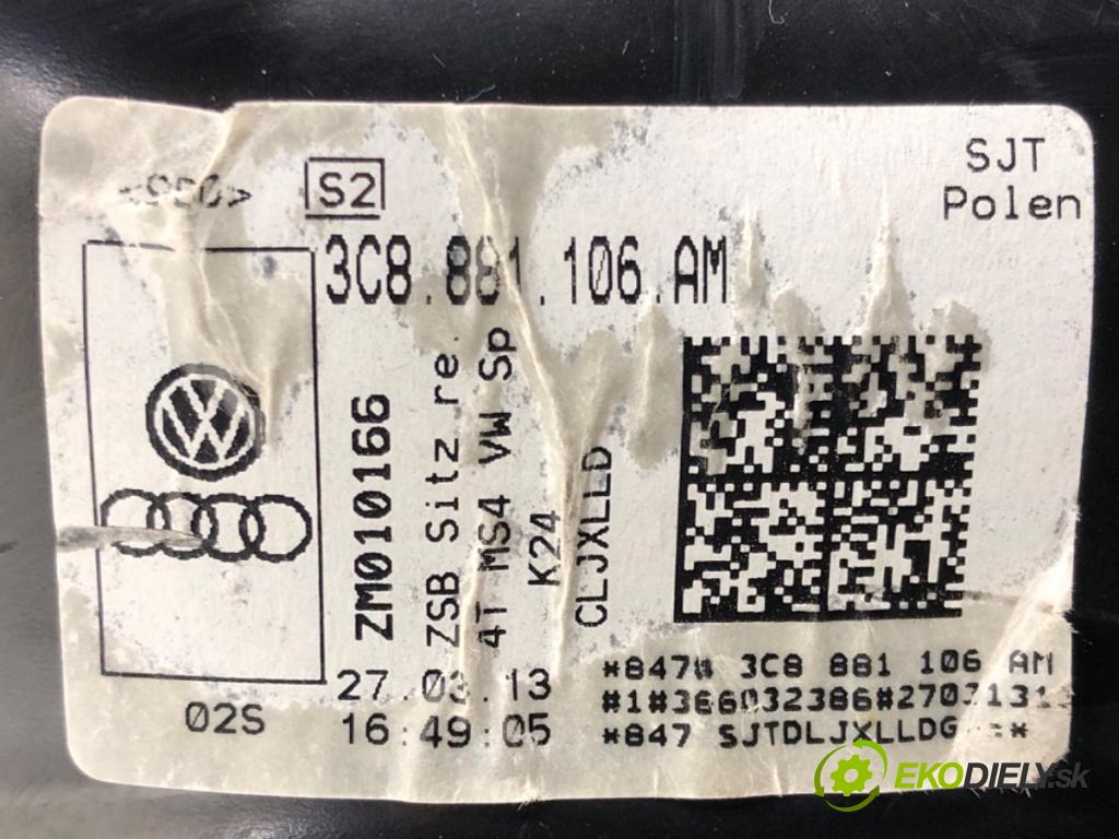 VW PASSAT B7 Variant (365) 2010 - 2015    2.0 TDI 103 kW [140 KM] olej napędowy 2010 - 2014  sedadla sedačky sedadlo R-LINE: