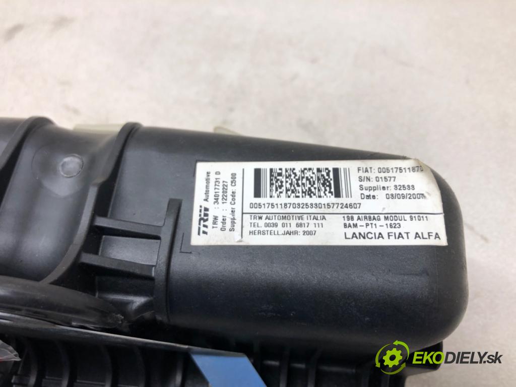 FIAT BRAVO II (198_) 2006 - 2022    1.9 D Multijet (198AXC1B) 110 kW [150 KM] olej nap  AirBag spolujazdca 00517511870 (Airbagy)