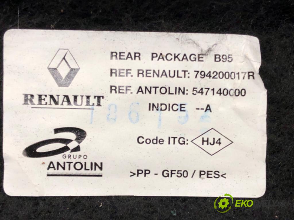 RENAULT MEGANE III liftback (BZ0/1_, B3_) 2008 - 2022    1.2 TCe (BZ2B, BZ11) 85 kW [116 KM] benzyna 2012 -  Pláto zadná 794200017R (Pláta zadné)
