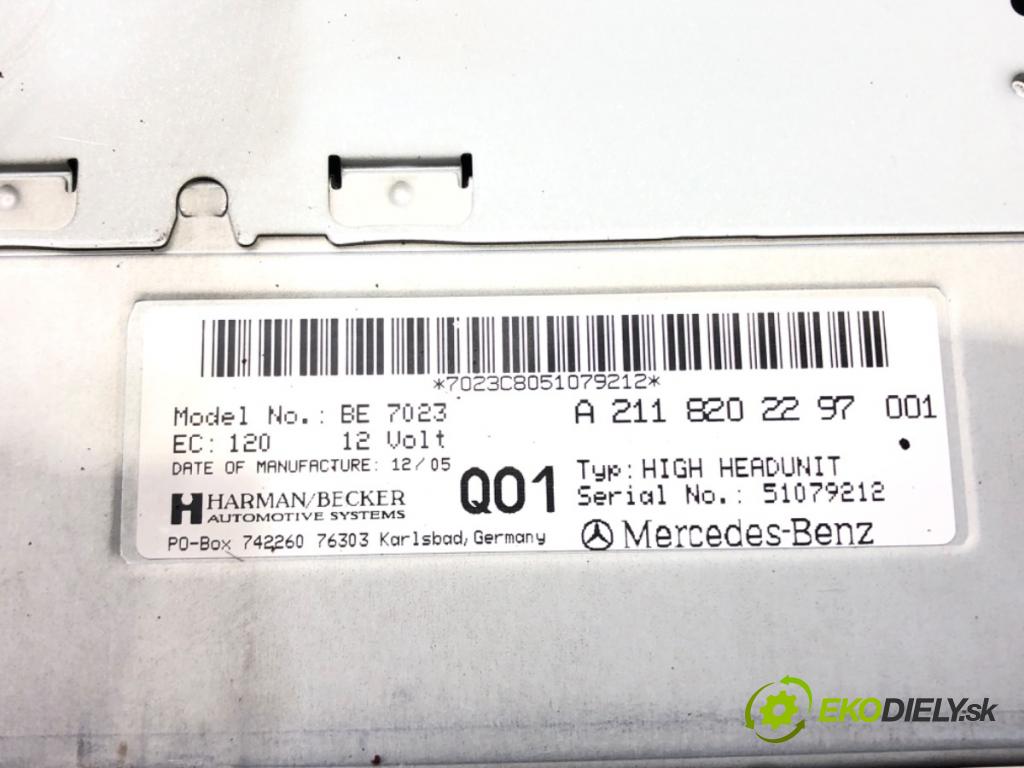 MERCEDES-BENZ CLS (C219) 2004 - 2011    CLS 350 (219.356) 200 kW [272 KM] benzyna 2004 - 2  RADIO Navigácia A2118202297 (Audio zariadenia)