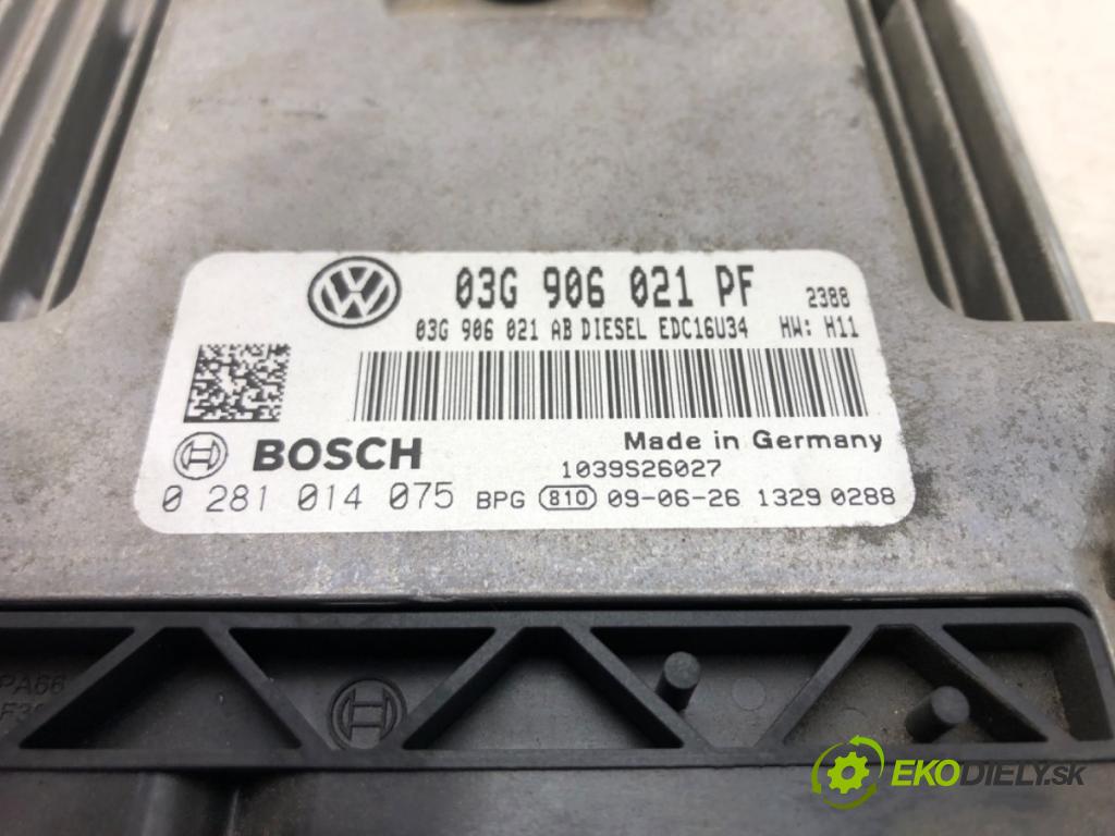 VW CADDY III Nadwozie pełne/minivan (2KA, 2KH, 2CA, 2CH) 2004 - 2015    1.9 TDI 77 kW [105 KM] olej napędowy 2004 - 2010  riadiaca jednotka Motor 03G906021PF (Riadiace jednotky)