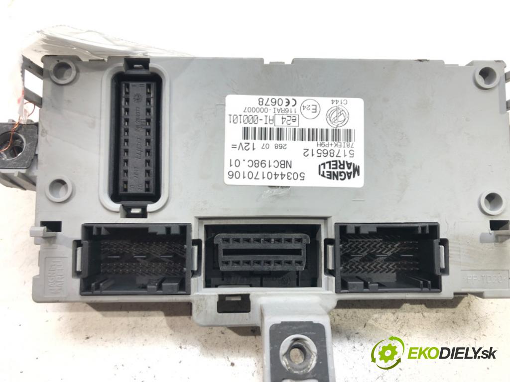 FIAT BRAVO II (198_) 2006 - 2022    1.9 D Multijet (198AXC1B) 110 kW [150 KM] olej nap  Modul BSI 51786512 (Poistkové skrinky)