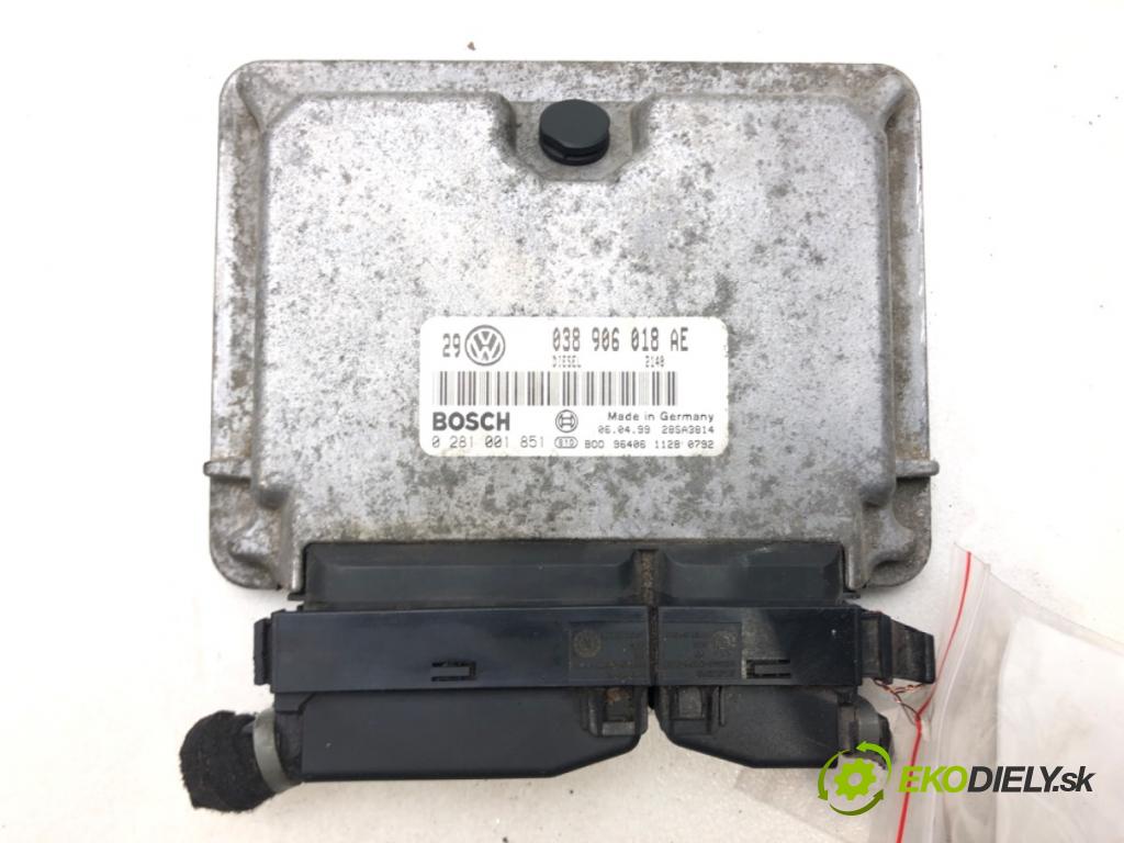 VW GOLF IV (1J1) 1997 - 2008    1.9 TDI 66 kW [90 KM] olej napędowy 1997 - 2004  riadiaca jednotka Motor 038906018AE (Riadiace jednotky)
