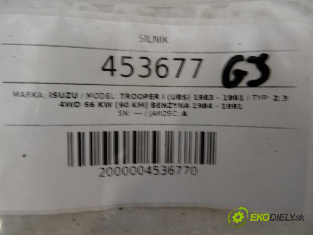 ISUZU TROOPER I (UBS) 1983 - 1991    2.3 4WD 66 kW [90 KM] benzyna 1984 - 1991  Motor 4ZD1 (Motory (kompletné))