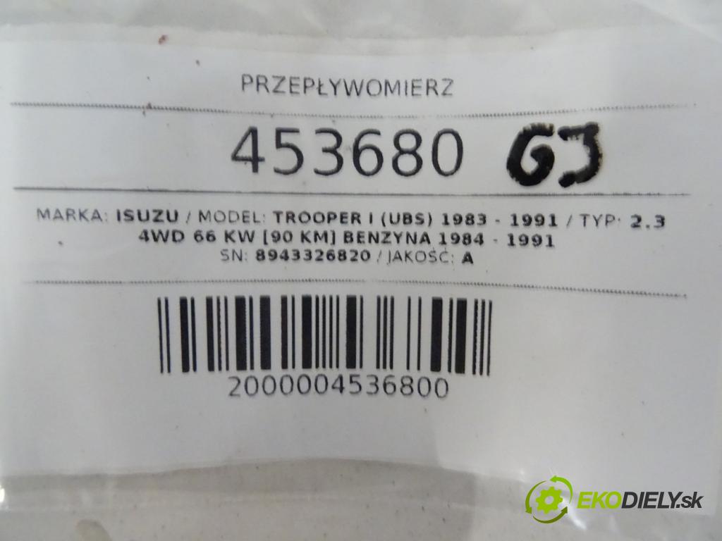 ISUZU TROOPER I (UBS) 1983 - 1991    2.3 4WD 66 kW [90 KM] benzyna 1984 - 1991  Váha vzduchu 8943326820 (Váhy vzduchu)