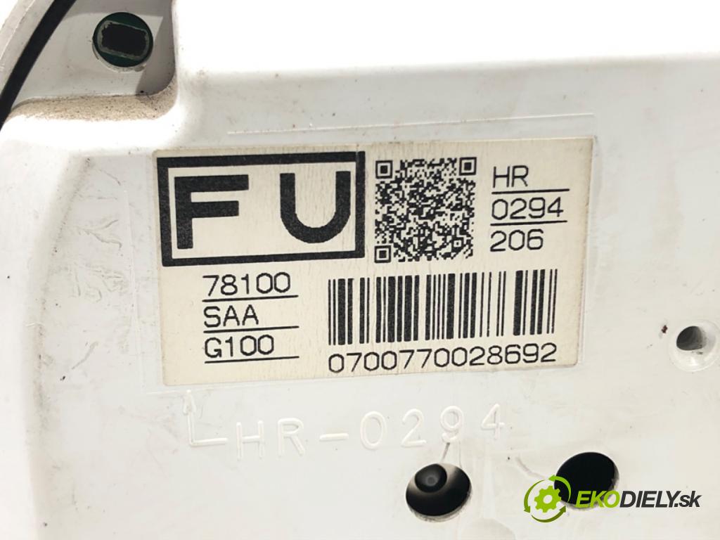 HONDA JAZZ II (GD_, GE3, GE2) 2001 - 2008    1.2 i-DSI (GD5, GE2) 57 kW [78 KM] benzyna 2002 -   Prístrojovka 78100 SAA G100 (Prístrojové dosky, displeje)