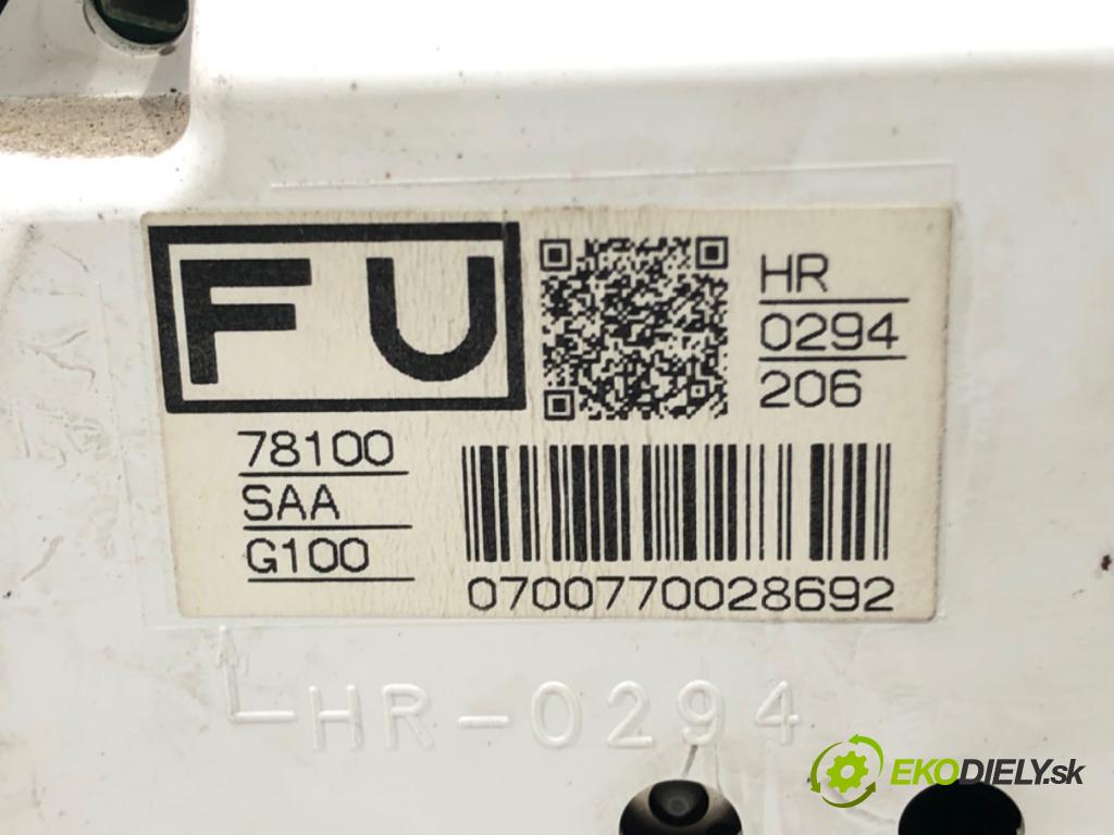 HONDA JAZZ II (GD_, GE3, GE2) 2001 - 2008    1.2 i-DSI (GD5, GE2) 57 kW [78 KM] benzyna 2002 -   Prístrojovka 78100 SAA G100 (Prístrojové dosky, displeje)