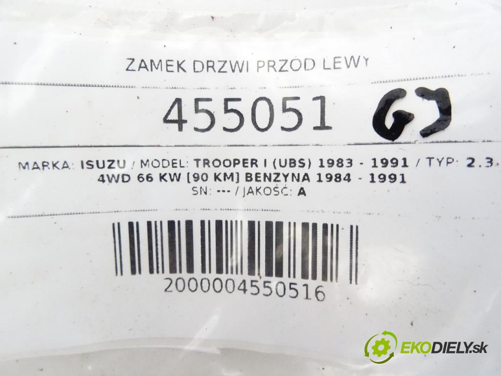 ISUZU TROOPER I (UBS) 1983 - 1991    2.3 4WD 66 kW [90 KM] benzyna 1984 - 1991  zámok dveře přední část levý