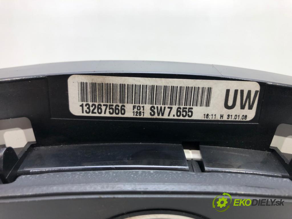 OPEL ASTRA H (A04) 2004 - 2014    1.6 (L48) 85 kW [116 KM] benzyna 2006 - 2014  Prístrojovka 13267566 (Prístrojové dosky, displeje)