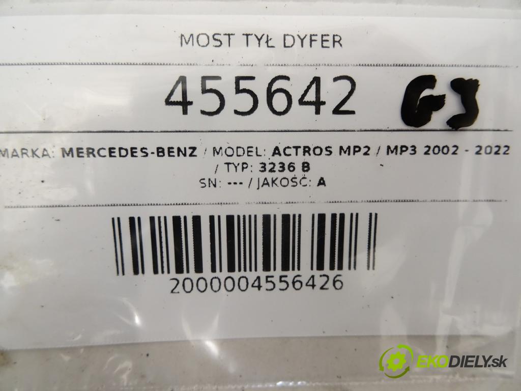 MERCEDES-BENZ ACTROS MP2 / MP3 2002 - 2022    3236 B  Most zadní část diferenciál 8X4 PRZELOTOWY (Zadní)