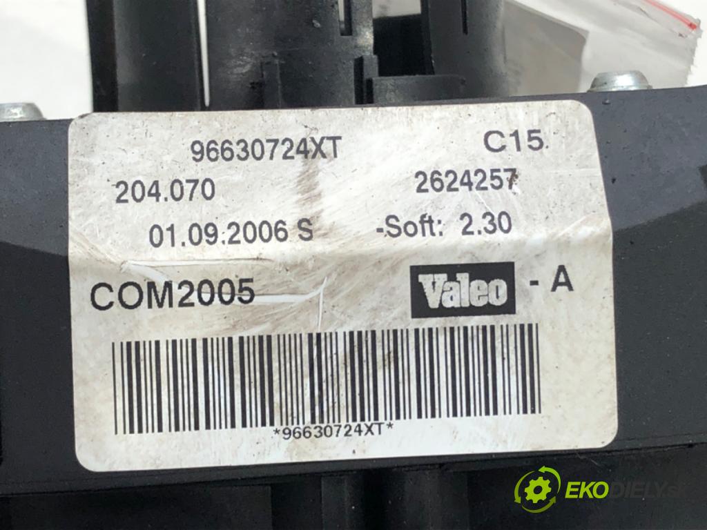 PEUGEOT 207 (WA_, WC_) 2006 - 2015    1.4 16V 65 kW [88 KM] benzyna 2006 - 2013  Prepínač kombinovaný 96630724XT (Prepínače, spínače, tlačidlá a ovládače kúrenia)