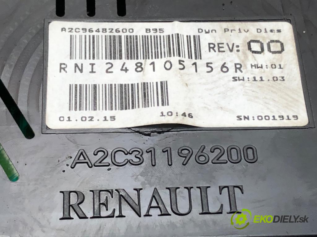 RENAULT MEGANE III Grandtour (KZ0/1) 2008 - 2022    1.6 dCi (KZ00, KZ12, KZ13) 96 kW [130 KM] olej nap  Prístrojovka A2C31196200 (Prístrojové dosky, displeje)