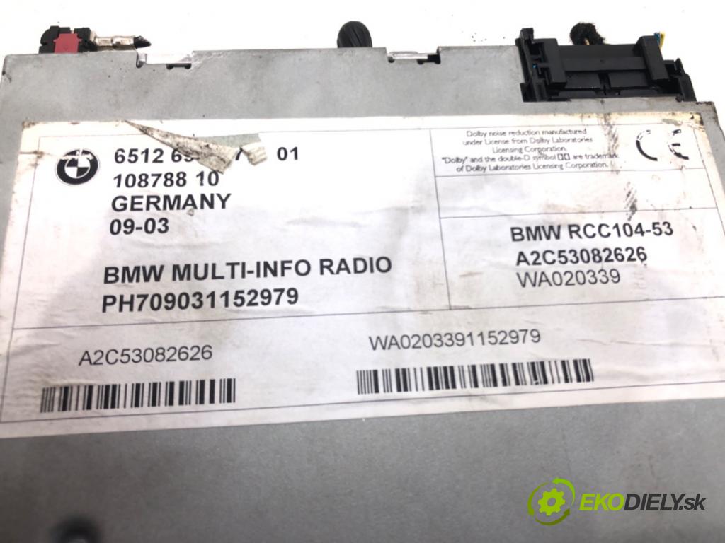 BMW 3 (E46) 1997 - 2005    330 d 150 kW [204 KM] olej napędowy 2003 - 2005  RADIO RCC104-53 (Audio zariadenia)