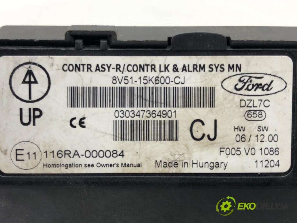 FORD FIESTA VI (CB1, CCN) 2008 - 2022    1.25 60 kW [82 KM] benzyna 2008 - 2017  Modul komfortu 8V51-15K600-CJ (Moduly komfortu)