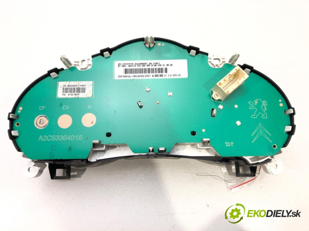 CITROEN C3 II (SC_) 2009 - 2022    1.6 HDi 90 66 kW [90 KM] olej napędowy 2009 - 2022  Prístrojovka 96665882XT (Prístrojové dosky, displeje)