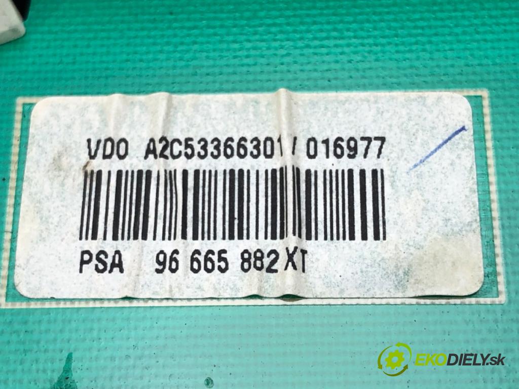 CITROEN C3 II (SC_) 2009 - 2022    1.6 HDi 90 66 kW [90 KM] olej napędowy 2009 - 2022  Prístrojovka 96665882XT (Prístrojové dosky, displeje)