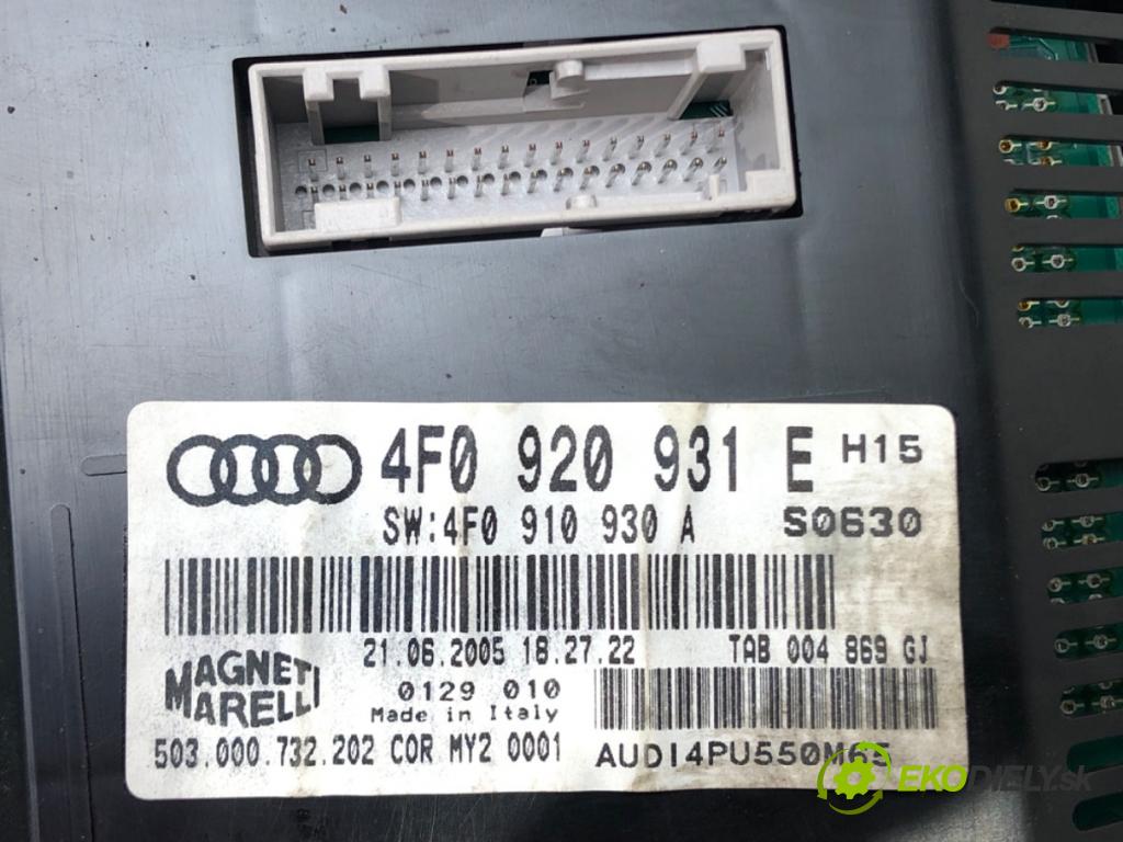 AUDI A6 C6 (4F2) 2004 - 2011    4.2 quattro 246 kW [335 KM] benzyna 2004 - 2006  Prístrojovka 4F0920931E (Prístrojové dosky, displeje)