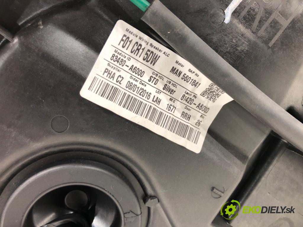 HYUNDAI i30 Kombi (GD) 2012 - 2022    1.4 CRDi 66 kW [90 KM] olej napędowy 2012 - 2022  mechanismus okna zadní část pravý 83480-A6000