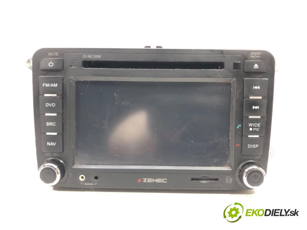 VW GOLF V (1K1) 2003 - 2010    1.9 TDI 77 kW [105 KM] olej napędowy 2003 - 2008  RADIO Navigácia ZENEC ZE-MC2000 (Audio zariadenia)