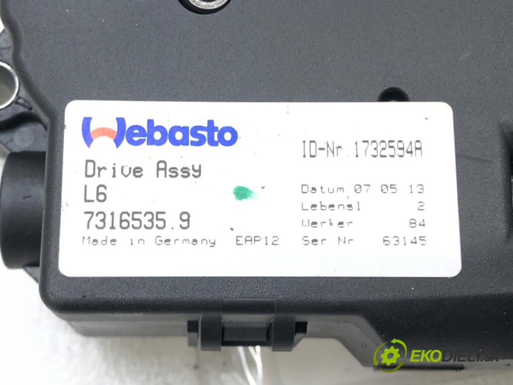 BMW 5 (F10) 2009 - 2016    528 i xDrive 180 kW [245 KM] benzyna 2011 - 2016  Motorček strešného okna 7316535 (Motorčeky ovládania strešného okna)