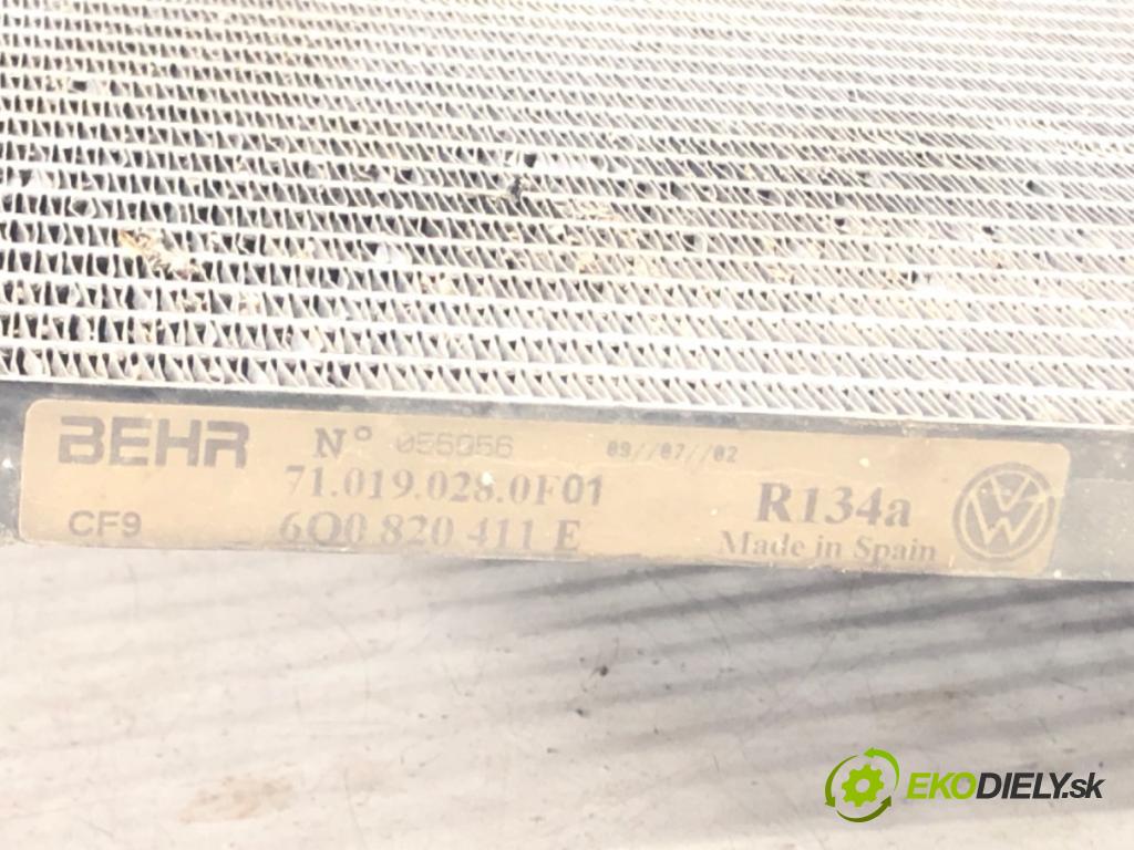 SEAT IBIZA III (6L1) 2002 - 2009    1.9 TDI 74 kW [100 KM] olej napędowy 2002 - 2009  Chladič klimatizácie 6Q0820411E (Chladiče klimatizácie)