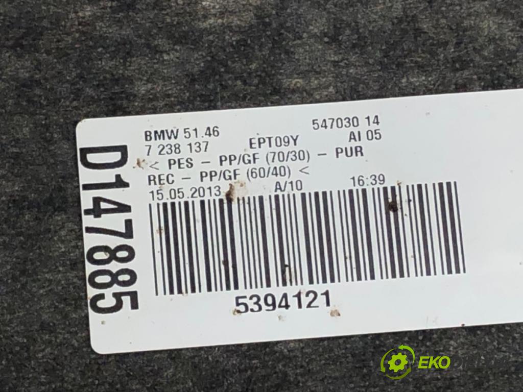 BMW 5 (F10) 2009 - 2016    528 i xDrive 180 kW [245 KM] benzyna 2011 - 2016  Pláto zadná Roleta 9178931 (Rolety kufra)