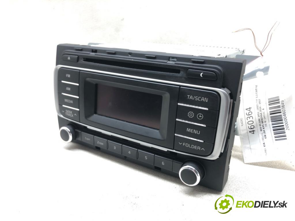 KIA RIO III (UB) 2011 - 2017    1.2 CVVT 62 kW [84 KM] benzyna 2014 - 2017  RADIO 961701W710CA (Audio zariadenia)